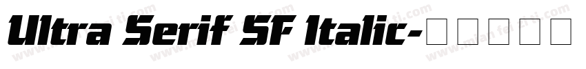Ultra Serif SF Italic字体转换
